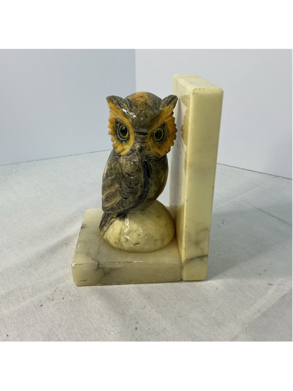 Vintage Owl Single Bookend Stone 5.5in tall - Picture 2 of 4